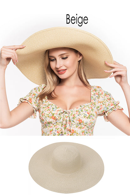 Women's Wide Brim Straw Sun Hat