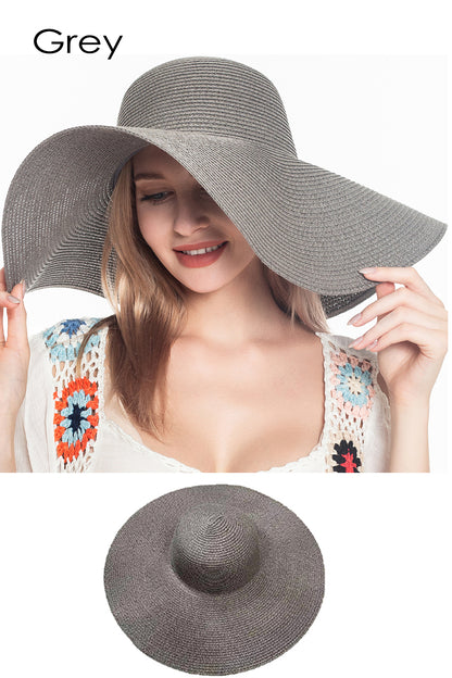 Women's Wide Brim Straw Sun Hat