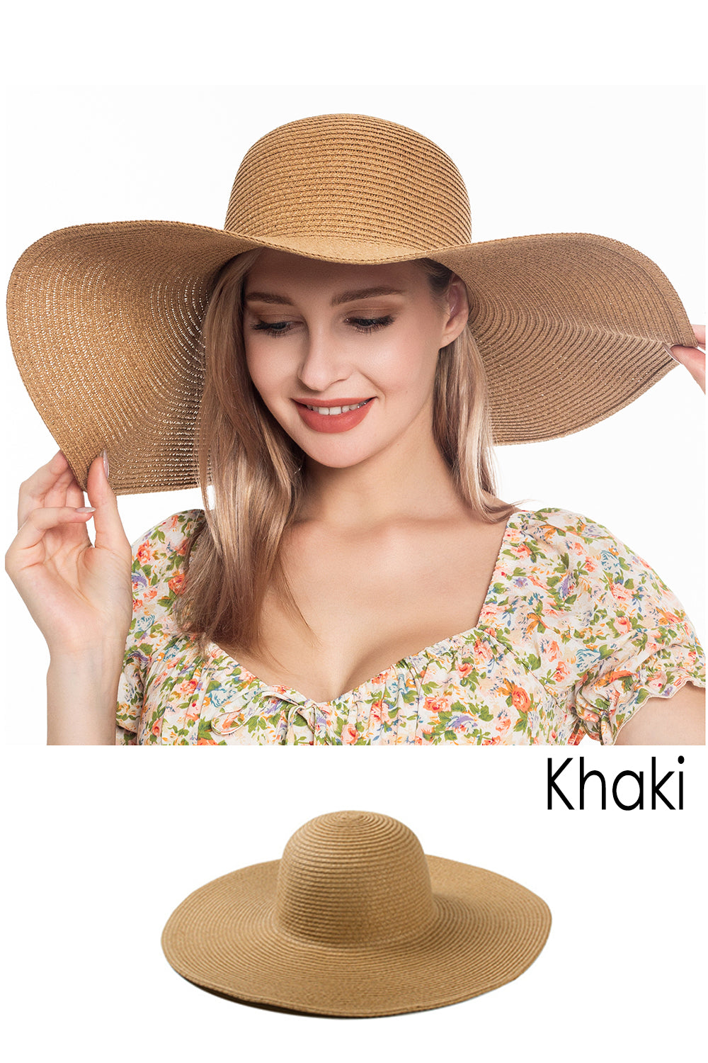 Women's Wide Brim Straw Sun Hat