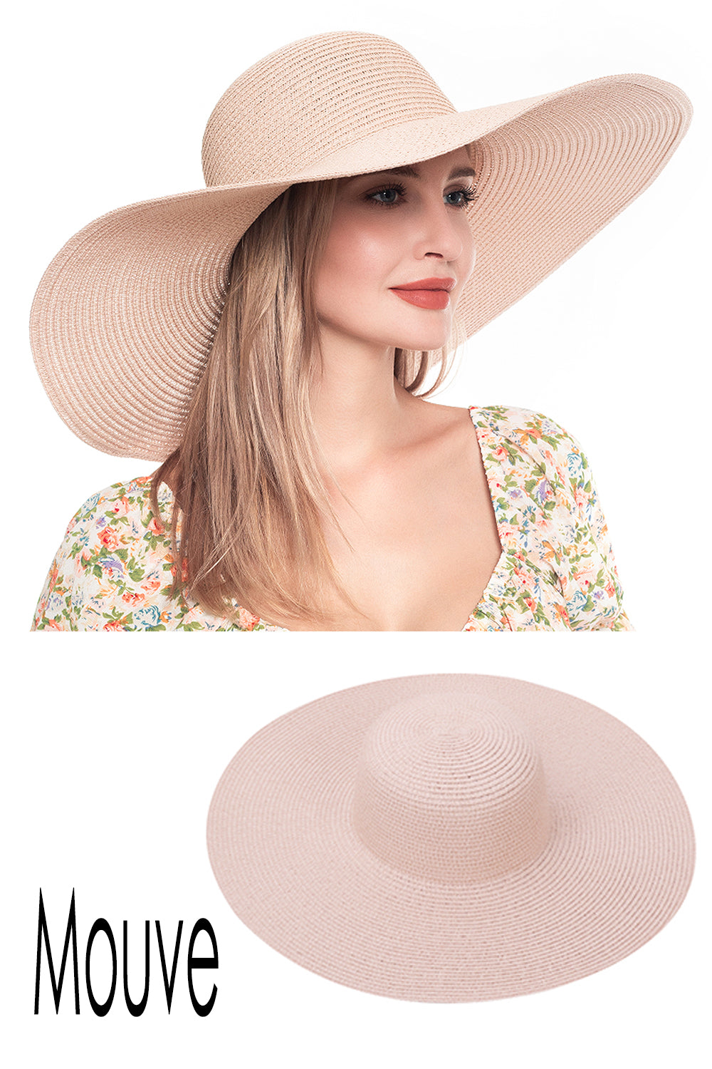 Women's Wide Brim Straw Sun Hat