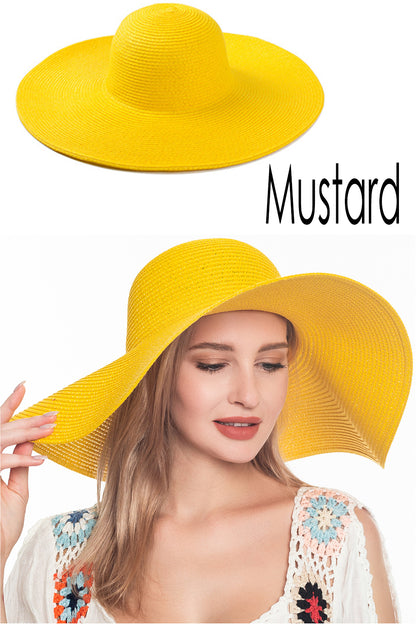 Women's Wide Brim Straw Sun Hat