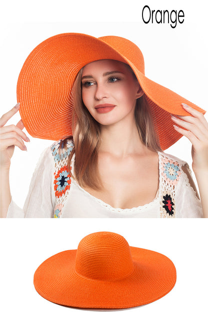 Women's Wide Brim Straw Sun Hat